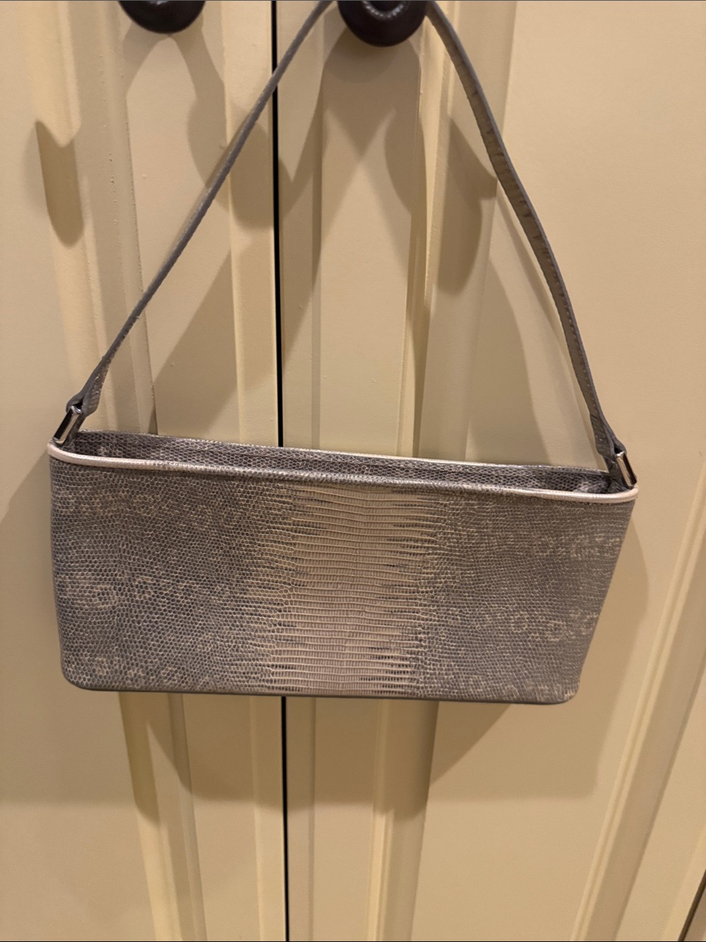 Ann Taylor small Silver Textured Shoulder Bag